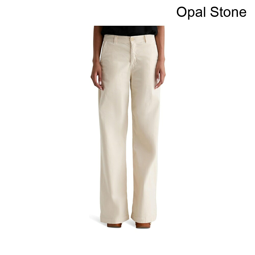 (取寄) エージー・ジーンズ ステラミッドライズワイドレッグパラッゾパンツインオパールストーン ag jeans Stella Mid Rise Wide Leg Palazzo Pant In Opal Stone｜ジェットラグ店