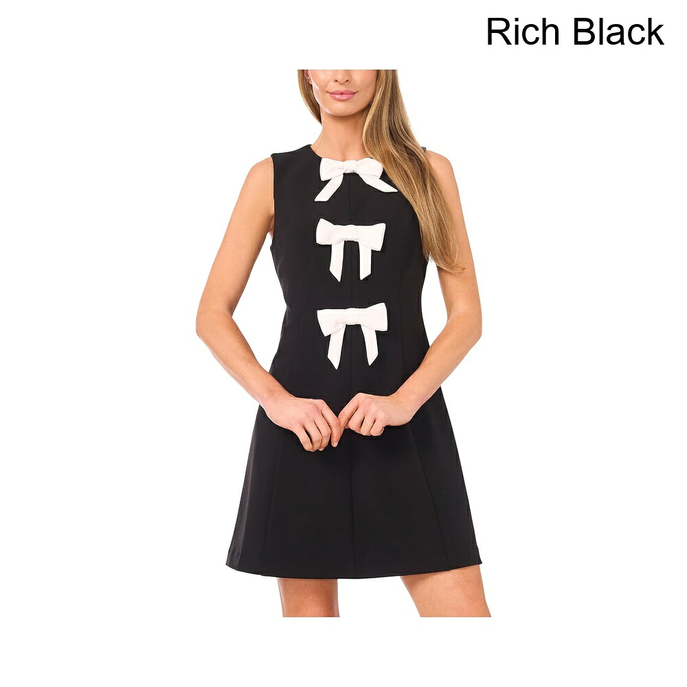 (取寄) セセ コントラストボウフロントミニドレス cece Contrast Bow Front Mini Dress|ジェットラグ店