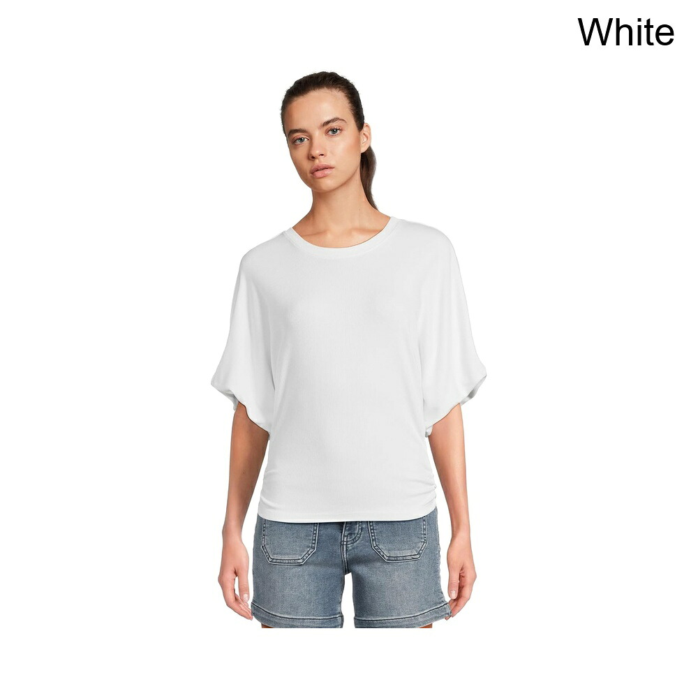 (取寄) マイケル・スターズ ヴィッキー スクープネック バルーンスリーブ Tシャツ michael stars Vicky Scoop Neck Balloon Sleeve Tee｜ジェットラグ店