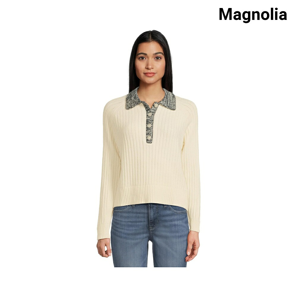 (取寄) リラ・ピー マールドヘンリースウェーター lilla p Marled Henley Sweater｜ジェットラグ店