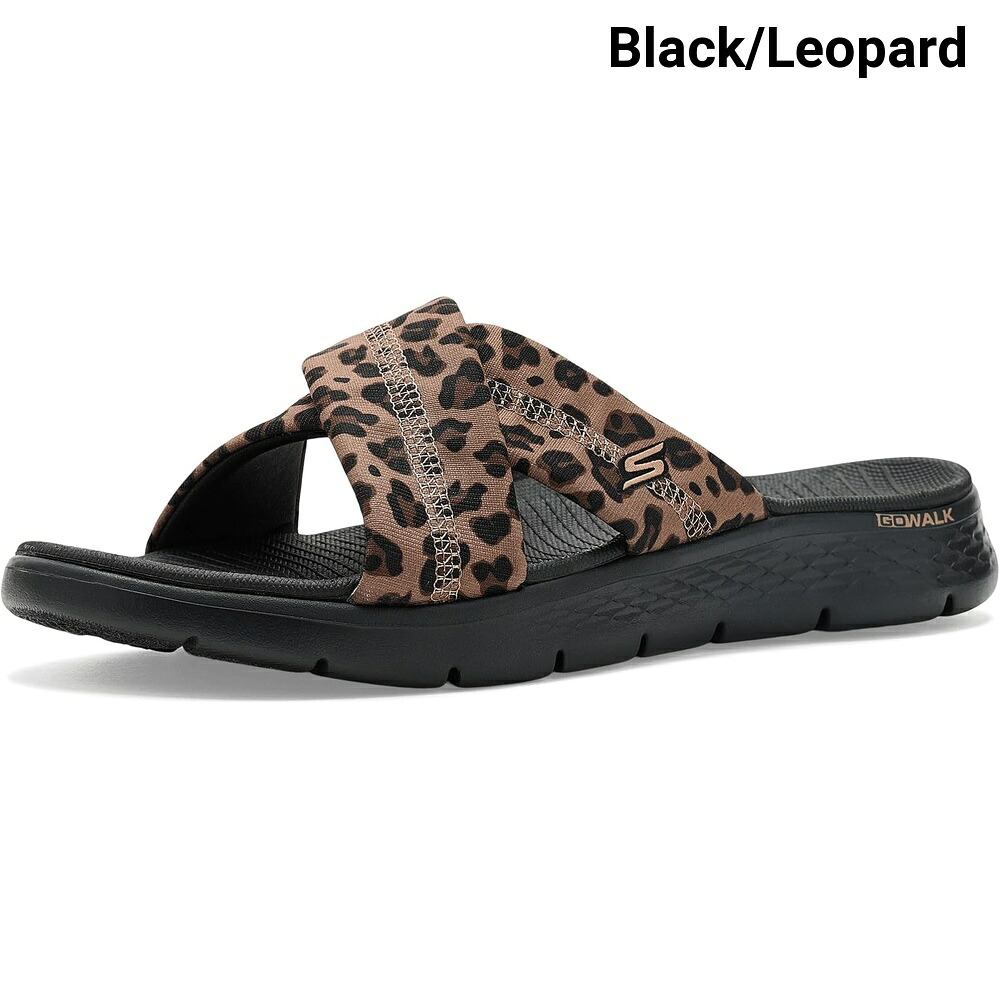 (取寄) スケッチャーズ オンザゴーGOウォークフレックスサンダルレオパードプリント skechers On-The-Go GO Walk Flex Sandals w/ Leopard Print|ジェットラグ店