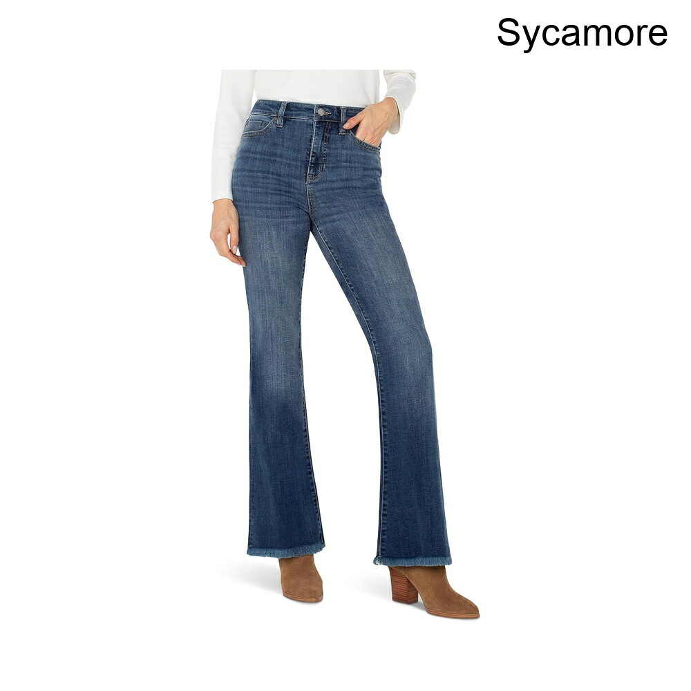 (取寄) リバプール・ロサンゼルス ハンナハイライズフレアジーンズW/フレイヘム liverpool los angeles Hannah High-rise Flare Jeans W/ Fray Hem｜ジェットラグ店