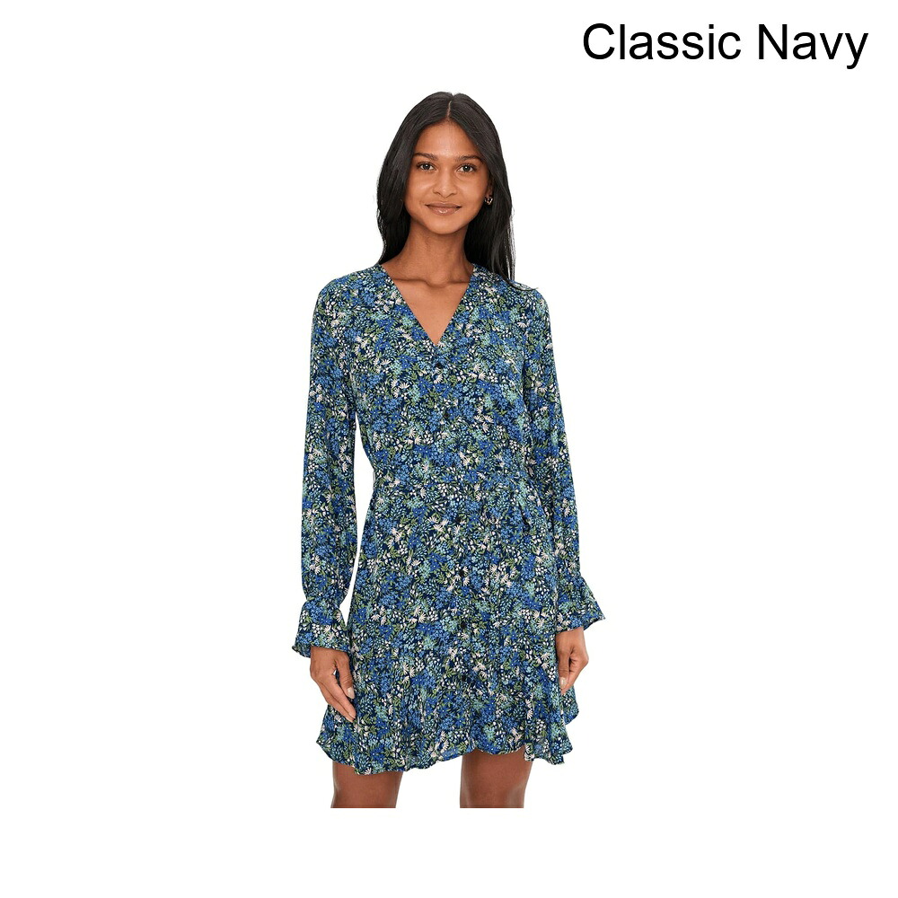 (取寄) セセ ロングスリーブタイウエストドレス cece Long Sleeve Tie Waist Dress｜ジェットラグ店