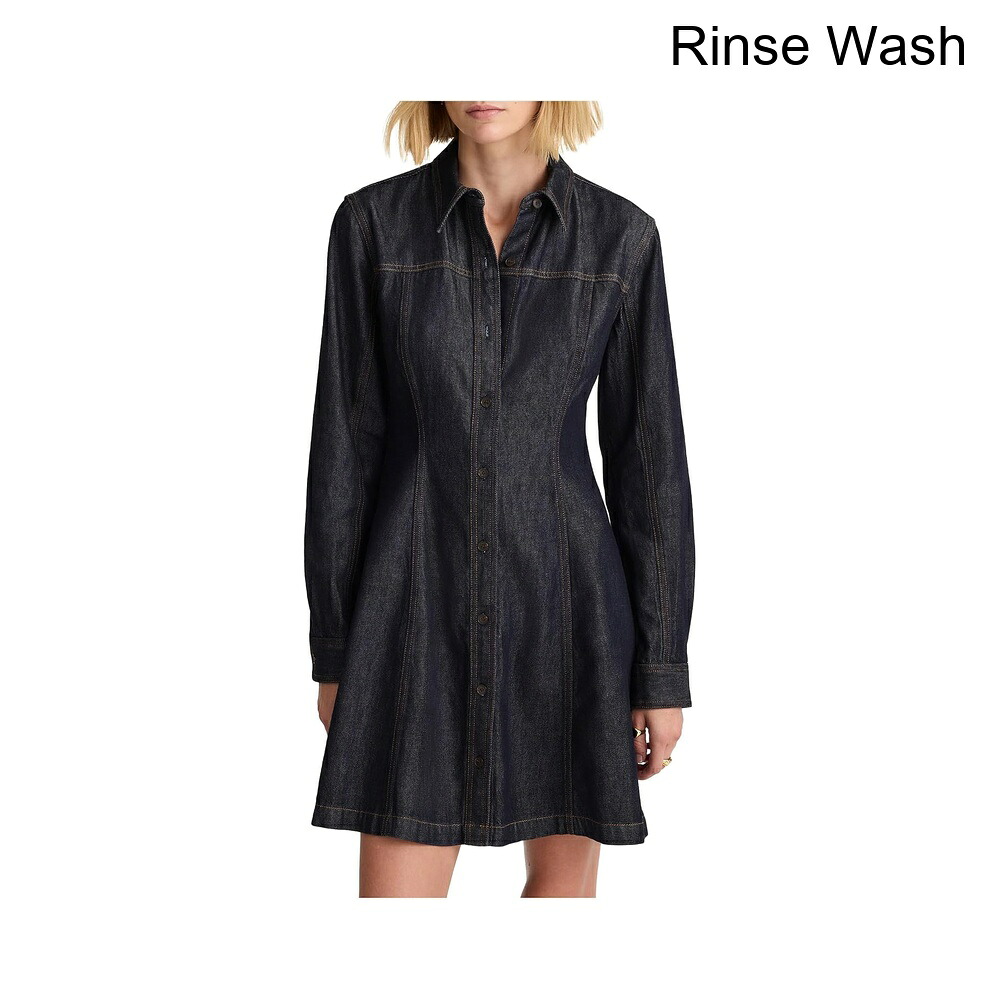 (取寄) メイドウェル シームドシャツミニドレスインリンス madewell Seamed Shirt Mini Dress In Rinse｜ジェットラグ店
