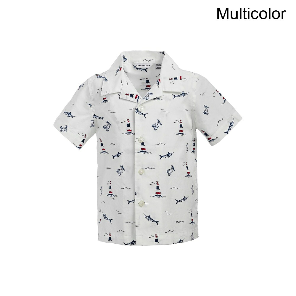 (取寄) ジャニーズ・アンド・ジャック プリンテッドウーブンシャツ（インファント） janie and jack Printed Woven Shirt (Infant)｜ジェットラグ店 7,358円