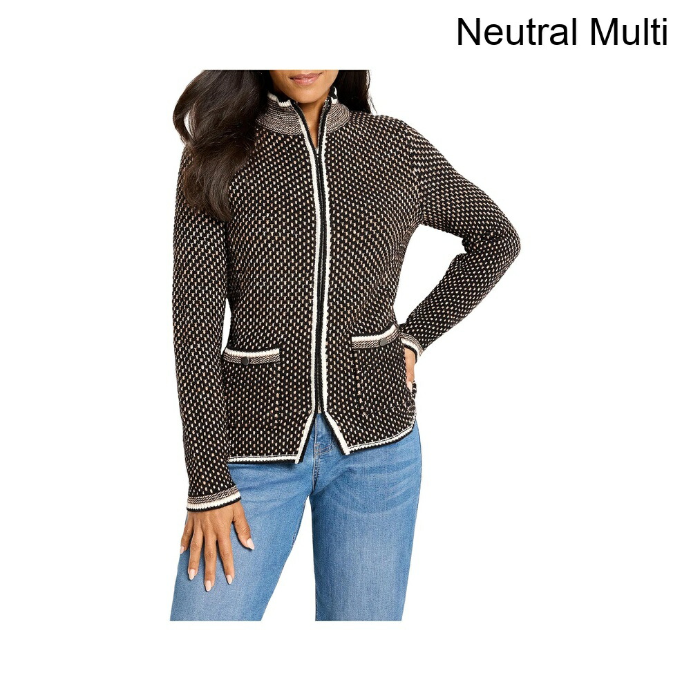(取寄) ニック+ゾーイ ブリックステッチニットジャケット nic+zoe Brick Stitch Knit Jacket｜ジェットラグ店