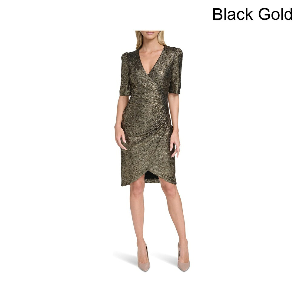 (取寄) カルバン・クライン ショートスリーブシークインシース calvin klein Short Sleeve Sequin Sheath｜ジェットラグ店