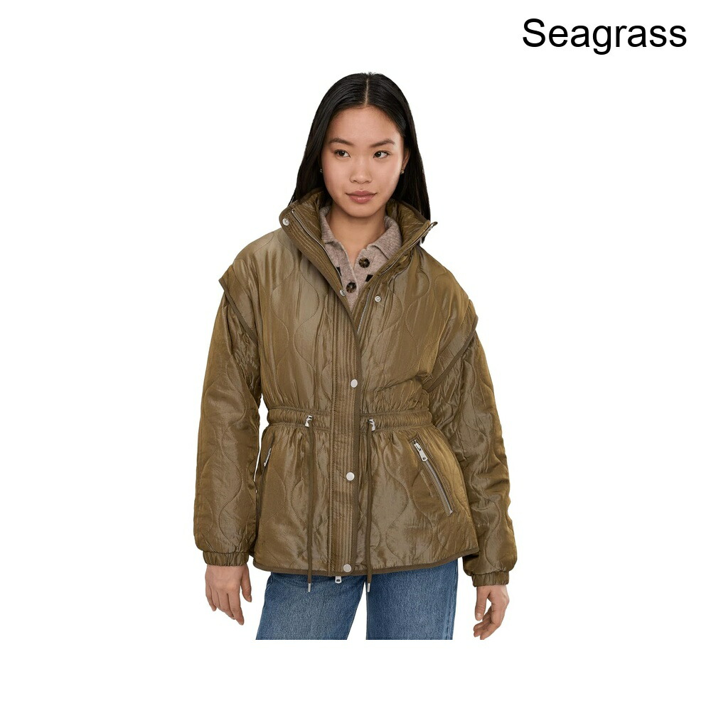 (取寄) アヴェック・レ・フィーユ ドローストリング付きキルティングジャケット avec les filles Quilted Jacket With Drawstring｜ジェットラグ店