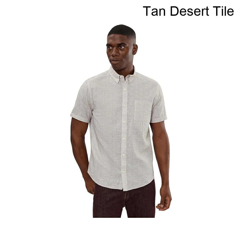 (取寄) ジョンストン&マーフィー ハンプトンショートスリーブコットンリネンシャツ johnston & murphy Hampton Short-sleeve Cotton-linen Shirt|ジェットラグ店