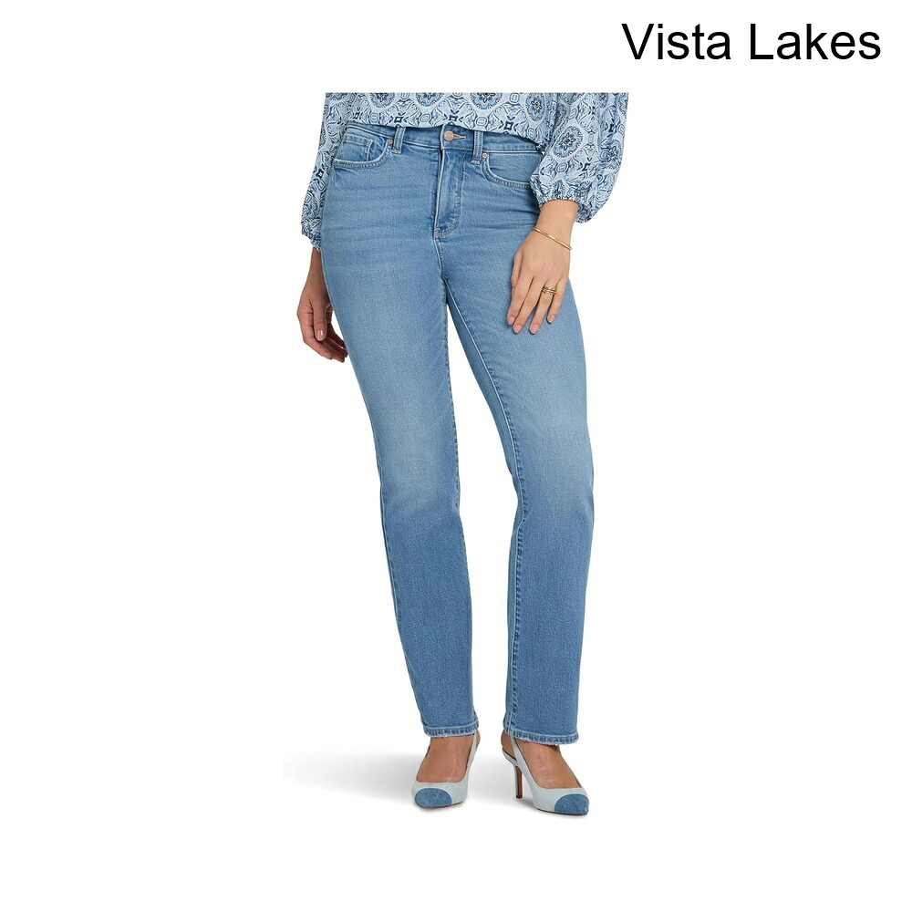(取寄) エヌワイディージェイ ハイライズストレートジーンズインビスタレイクス nydj High Rise Straight Jeans in Vista Lakes｜ジェットラグ店