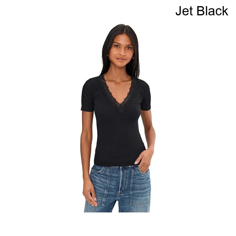 (取寄) メイドウェル レーストリムVネックトップ madewell Lace-Trim V-Neck Top｜ジェットラグ店
