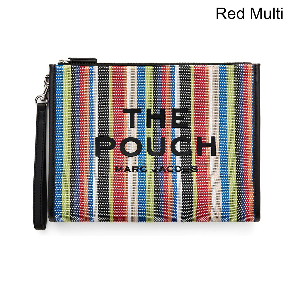 (取寄) マーク・ジェイコブス ザストライプメッシュラージポーチ marc jacobs The Stripe Mesh Large Pouch｜ジェットラグ店