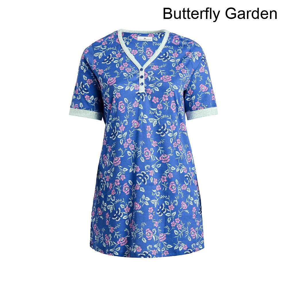 (取寄) カレン・ニューバーガー プラスサイズエルボースリーブスリープシャツ karen neuburger Plus Size Elbow Sleeve Sleepshirt｜ジェットラグ店 8,067円