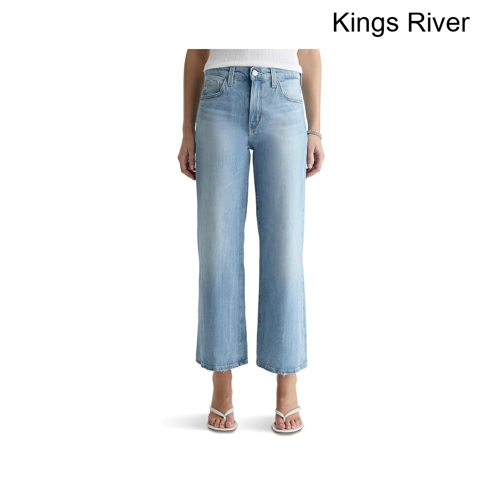 (取寄) エージー・ジーンズ サイジミッドライズワイドレッグクロップインキングスリバー ag jeans Saige Mid-Rise Wide Leg Crop in Kings River｜ジェットラグ店