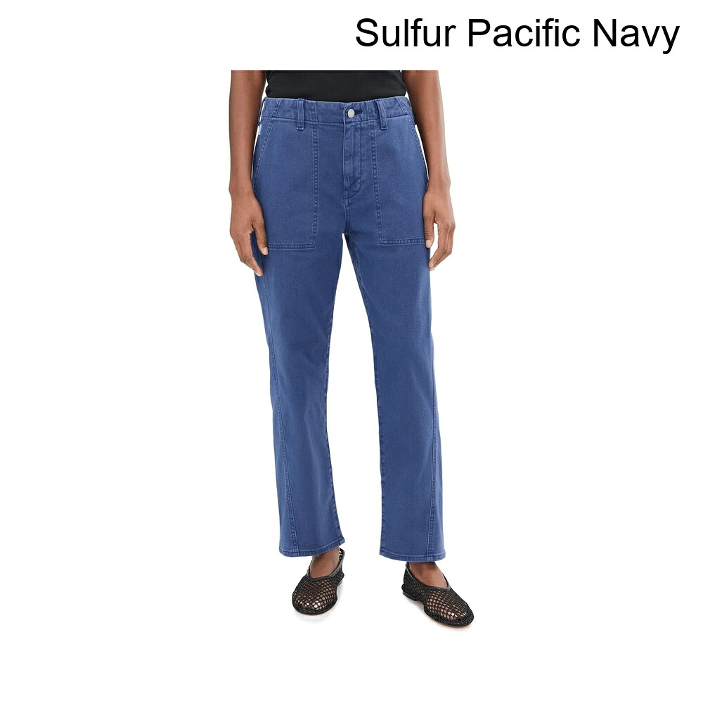(取寄) エージー・ジーンズ アナレイミッドライズユーティリティパンツインサルファーパシフィックネイビー ag jeans Analeigh Mid-Rise Utility Pants in Sulfur Pacific Navy|ジェットラグ店