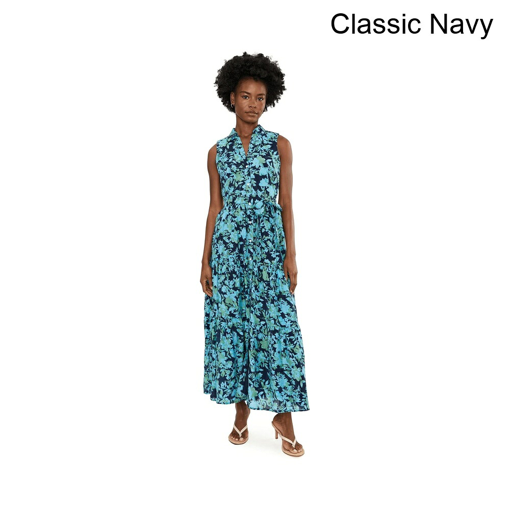 (取寄) セセ フローラルノースリーブカラー付きボタンダウンドレス cece Floral Sleeveless Collared Button-Down Dress｜ジェットラグ店