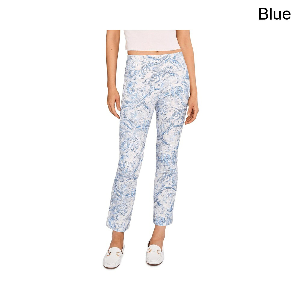 (取寄) エリオット・ローラン ブルーベイユー柄エラスティックウエストプルオンブーツカットパンツ elliott lauren Blue Bayou Printed Elastic Waist Pull-On Bootcut Pants｜ジェットラグ店