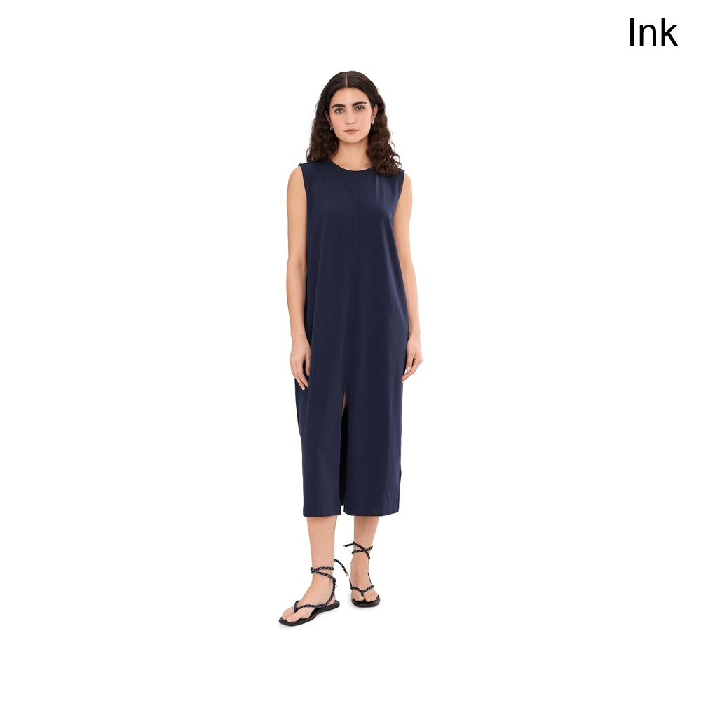 (取寄) イーリー・フィッシャー ピマコットンストレッチジャージクルーネックドレス eileen fisher Pima Cotton Stretch Jersey Crew Neck Dress|ジェットラグ店
