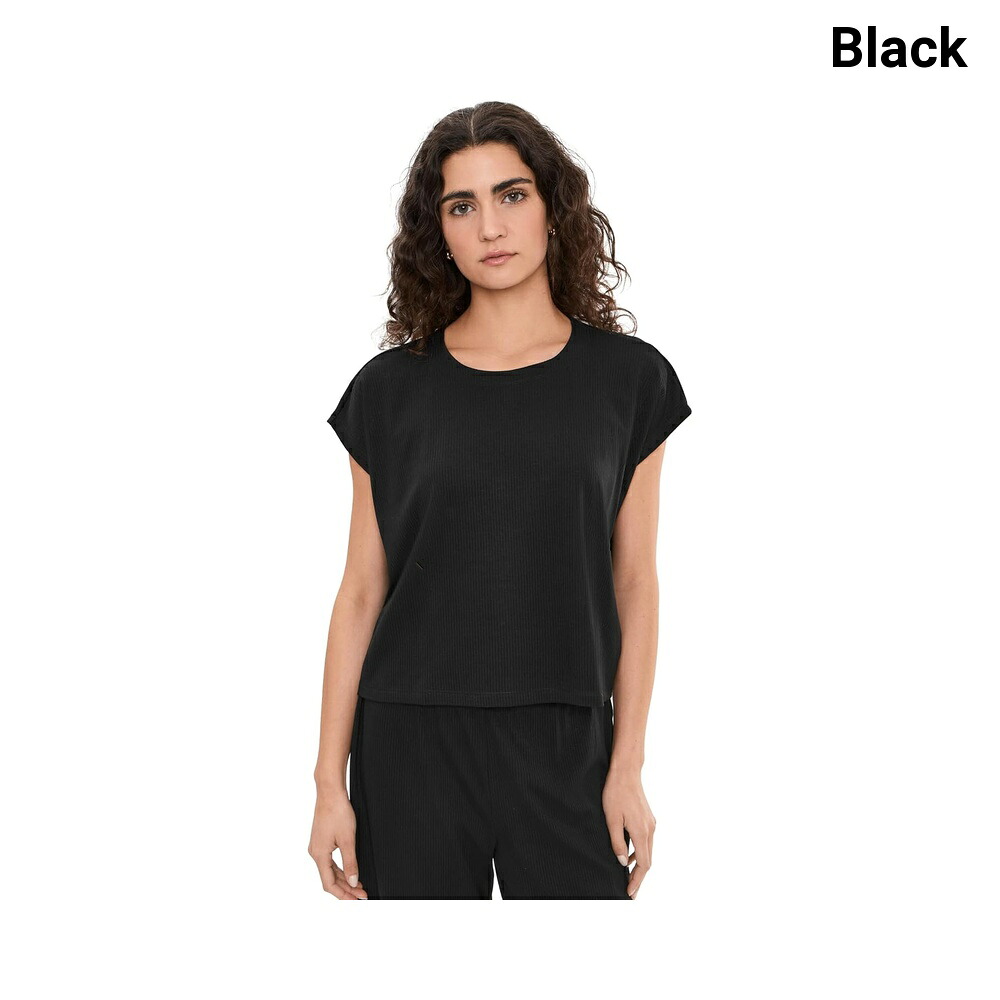 (取寄) イーリー・フィッシャー リブニットクルーネッククロップドトップ eileen fisher Ribbed Knit Crew Neck Cropped Top｜ジェットラグ店