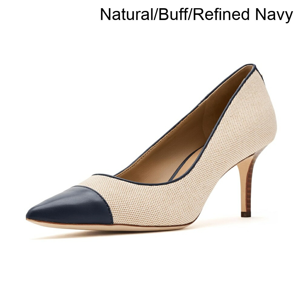(取寄) ラルフ・ローレン ラネッテIIIキャンバス＆レザー パンプス lauren ralph lauren Lanette III Canvas & Leather Pumps｜ジェットラグ店