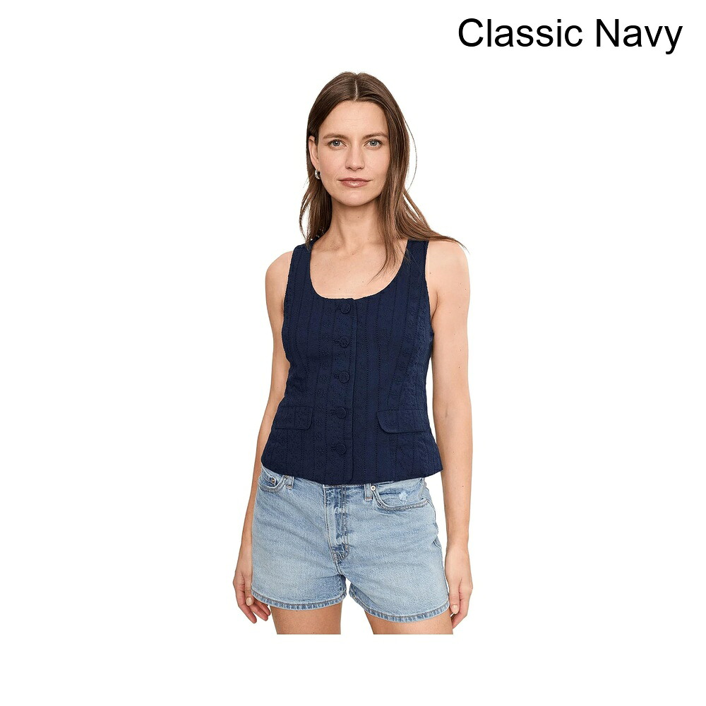 (取寄) セセ スcoopネックボタンダウンベスト cece Scoop Neck Button-Down Vest｜ジェットラグ店