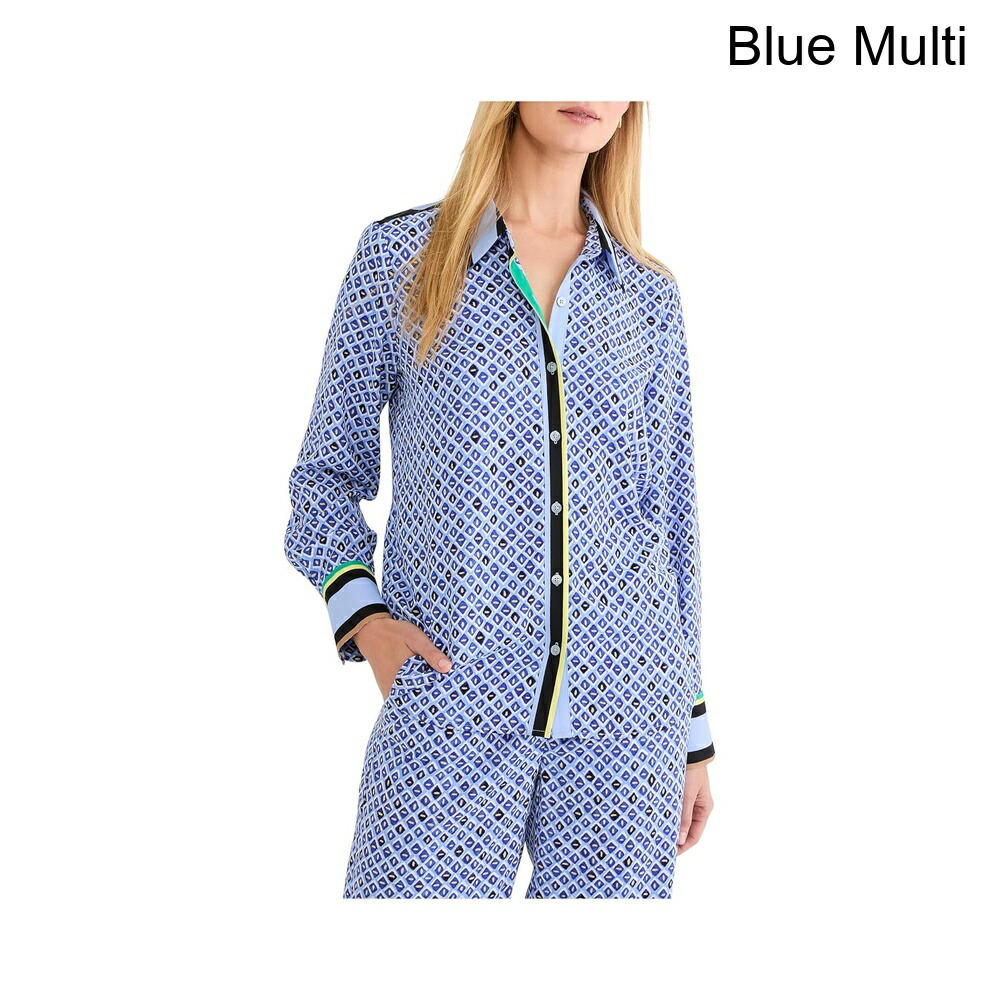 (取寄) ニック+ゾーイ プチモザイクトリムシャツ nic+zoe Petite Mosaic Trimmed Shirt｜ジェットラグ店