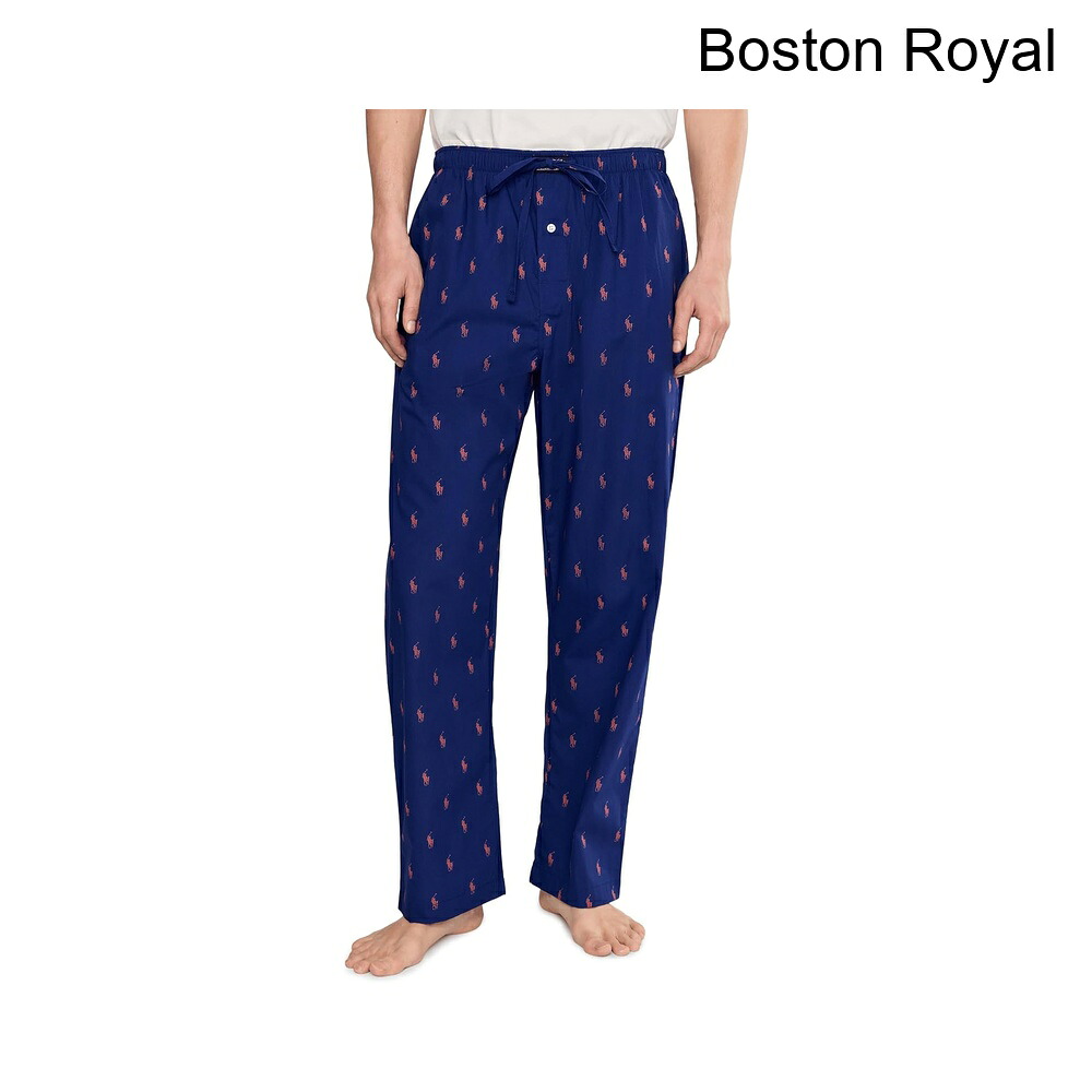 (取寄) ポロ・ラルフ・ローレン オールオーバーポニープレイヤーウーブンスリープウェアパンツ polo ralph lauren All Over Pony Player Woven Sleepwear Pants｜ジェットラグ店 12,790円
