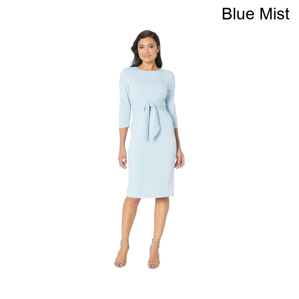 (取寄) アドリアナ・パペル ニットクレープタイウエストシースドレス adrianna papell Knit Crepe Tie Waist Sheath Dress｜ジェットラグ店