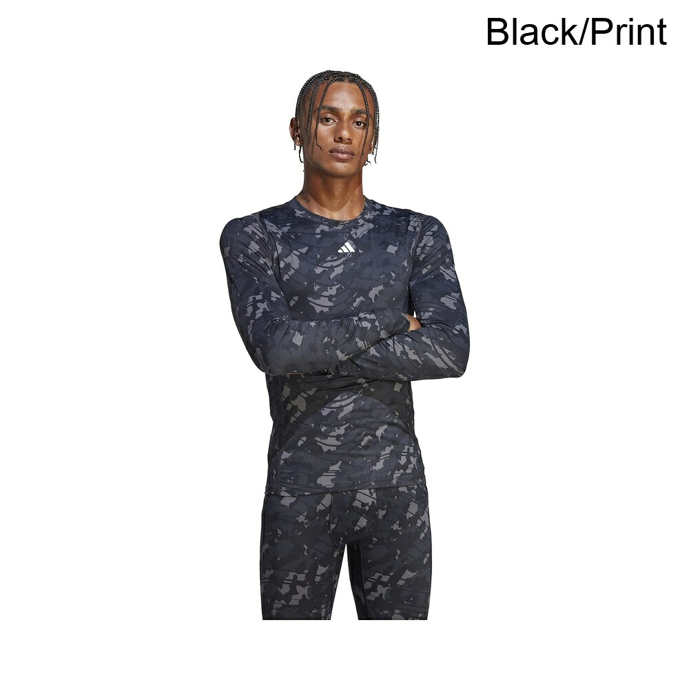 (取寄) アディダス テックフィットオールオーバープリントトレーニングロングスリーブTシャツ adidas Techfit All Over Printed Training Long Sleeve T-Shirt｜ジェットラグ店