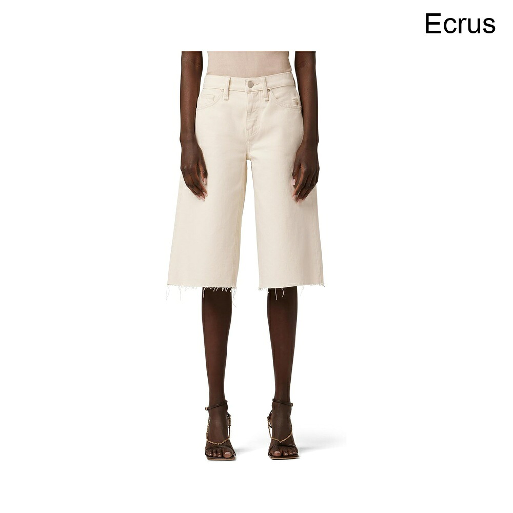 (取寄) ハドソンジーンズ フレイヤローライズスケーターハーフパンツエクリュ hudson jeans Freya Low Rise Skater Shorts in Ecrus|ジェットラグ店