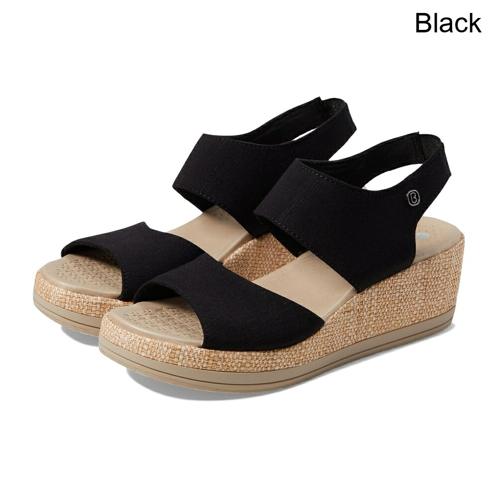 (取寄) ビジーズ リビールアンクルストラップウェッジサンダル bzees Reveal Ankle Strap Wedge Sandals|ジェットラグ店