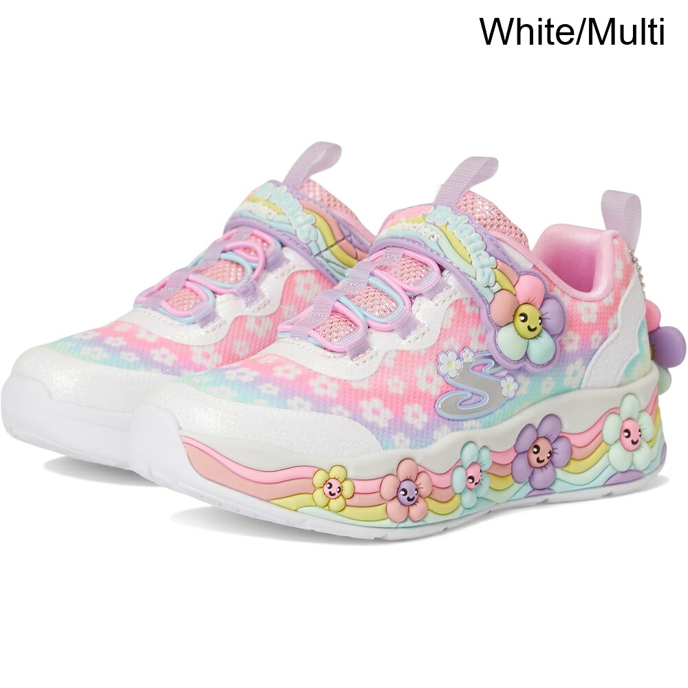 (取寄) スケッチャーズキッズ フラワーフレンズ303624L（リトルキッド/ビッグキッド） skechers kids Flower Friends 303624L (Little Kid/Big Kid)｜ジェットラグ店