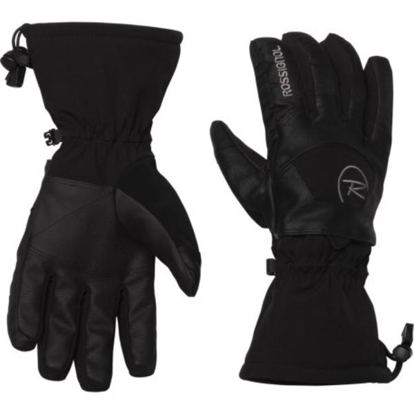 取寄 ロシニョール メンズ バーズ アイ ソフト シェル スキー グローブ Rossignol men Birds Eye Soft Shell  Ski Gloves For Men Black 高価値セリー