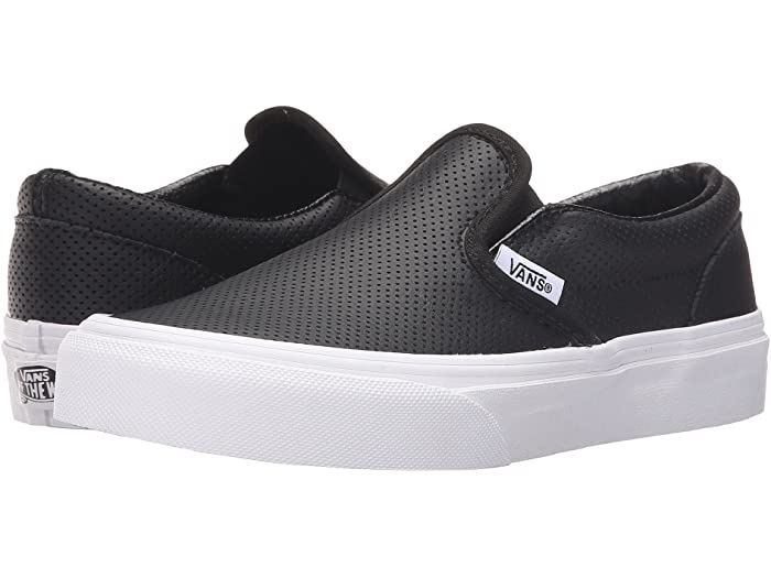 取寄 バンズ 古典的 スリッポン リトル キッズ ビッグ キッズ Vans Kids Classic Slip On Little Kid Big Kid Black Perf Leather Vans バンズ キッズ シューズ スリッポン 履き物 スニーカー ブランド Klubwino Pl