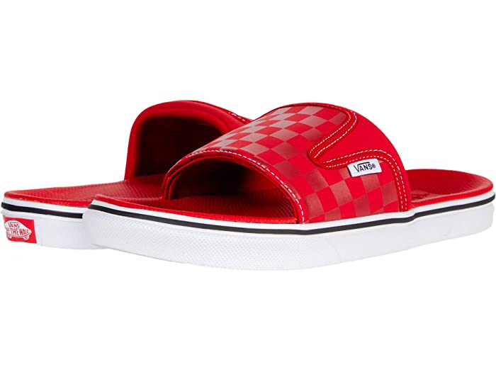 取寄 バンズ Vans Ultracush Slide On Checkerboard Red True White Vans バンズ サンダル メンズ 運動競技サンダル ブランド名 大袈裟大きさ Pasadenasportsnow Com