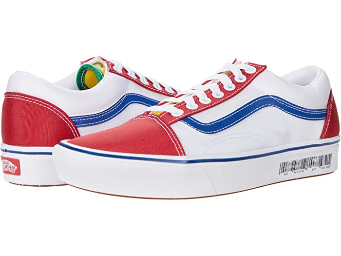 半額品 楽天市場 取寄 バンズ オールド スクール Vans Comfycush Old Skool Retro Mart Barcode Multi ジェットラグ楽天市場店 史上最も激安 Mehtris Com
