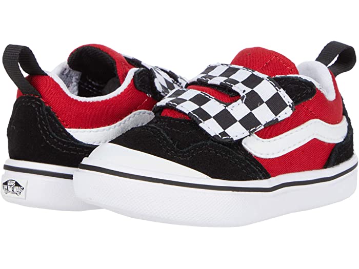 Vans バンズ キッズ ベビー 幼児 シューズ スニーカー ブランド Shoes カジュアル ストリート 大きいサイズ 取寄 バンズ ニュー スクール V Vans Kids Comfycush New Skool V Infant Toddler Checkerboard Black Red Gamorai Com