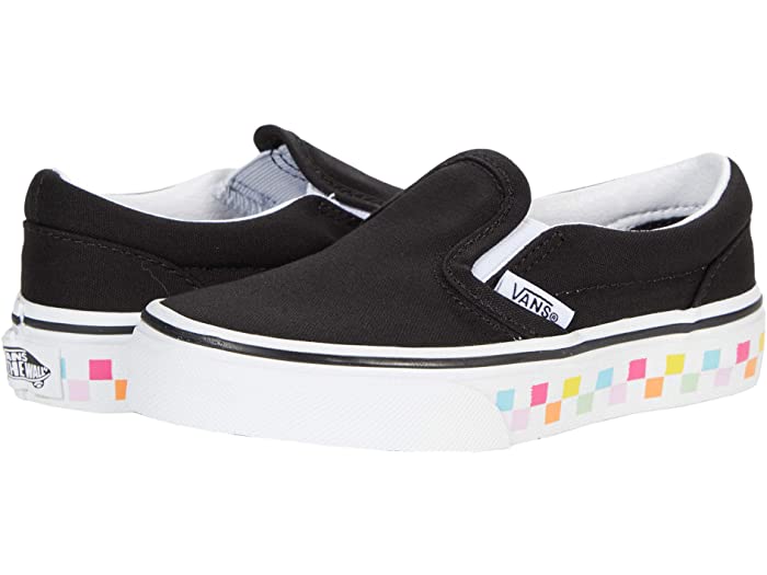 スリッポン 新着 Vans キッズ リトル スリッポン クラシック 取寄 バンズ Kids Rainbow Black Checkerboard Kid Little Slip On Classic Thehappydaysfarm Com