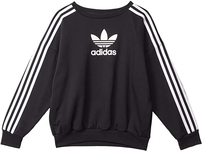 取寄 アディダス オリジナルス Aop 乗り組み員 キッズ ビッグ キッズ Adidas Originals Kids Aop Crew Toddler Little Kids Big Kids Black White Adidas Originals アディダス オリジナルス スウェット フリース 調教師 キッズ レディース号数 ブランド 軽い 表通