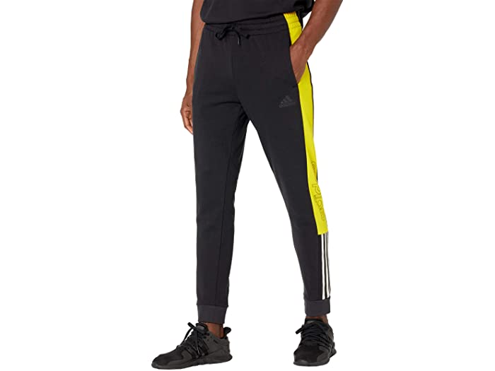 取寄 アディダス カラーブロック リニア パンツ Adidas Color Block Linear Pants Black Yellow Francophile Dk