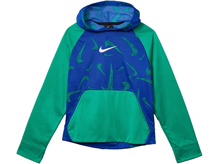 取寄 ナイキ サーマ オール 大層らしい 刷り出す ティーシャツ フーディ リトル キッズ ビッグ キッズ Nike Kids Therma All Over Print Pullover Hoodie Little Kids Big Kids Game Royal Stadium Green White Nike ナイキ キッズ パーカー フーディ トップス 坊ち