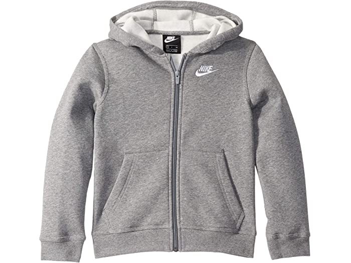 取寄 ナイキ Nsw 組合 もり沢山 ジップ フーディ ビッグ キッズ Nike Kids Nsw Club Full Zip Hoodie Big Kids Carbon Heather Smoke Grey White Nike ナイキ キッズ パーカー フーディ トップス 悴 レディースサイズ ファッション 銘柄 運動