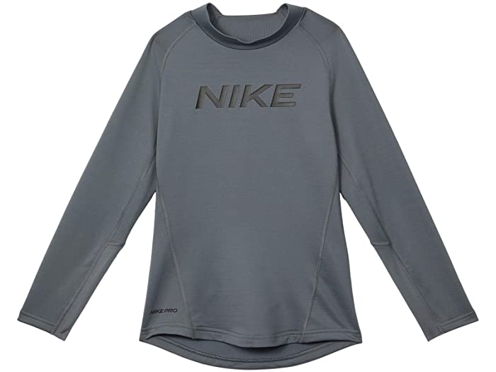 取寄 ナイキ サーマ Gfx ロング 袖 モック ネック ナンバーワン リトル キッズ ビッグ キッズ Nike Kids Therma Gfx Long Sleeve Mock Neck Top Little Kids Big Kids Smoke Grey Black Nike ナイキ キッズ 長袖tセーター ロングスリーブ シャツ