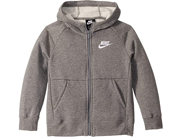 取寄 ナイキ Nsw 充実した ジップ フリース リトル キッズ ビッグ キッズ Nike Kids Nsw Full Zip Fleece Little Kids Big Kids Carbon Heather White Nike ナイキ キッズ パーカー フーディ トップス 坊や レディースサイズ 流行り物 ブランド名 運動競技 心地好い