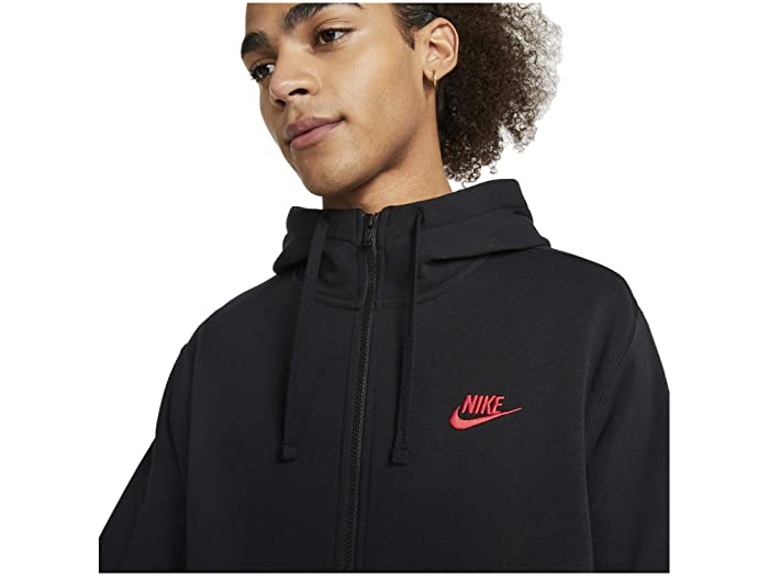 取寄 ナイキ ビッグ アンド トール Nsw チーム フーディ ぱんぱん ジップ Nike Big Tall Nsw Club Hoodie Full Zip Black Black University Red Nike ナイキ メンズ パーカー フーディ トップス 商標 着類 成人男性 ファッション 表どおり 鴻大号