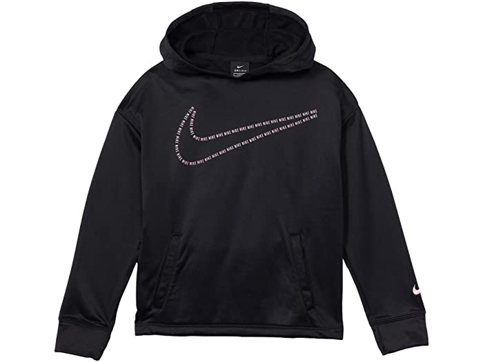 取寄 ナイキ サーマ グラフィック ジャージー フーディ リトル キッズ ビッグ キッズ Nike Kids Therma Graphic Pullover Hoodie Little Kids Big Kids Black Pink Nike ナイキ キッズ パーカー フーディ トップス 伜 レディースサイズ 流行り物 ブランド 運動競技