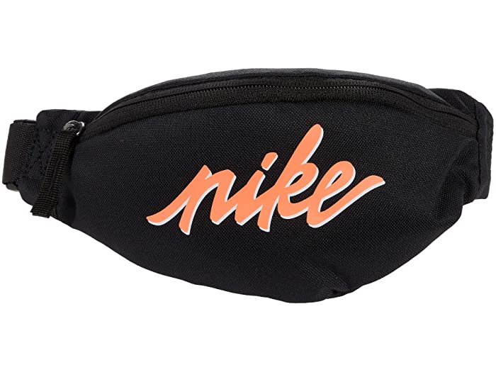 取寄 ナイキ ヘリテージ ヒップ 風呂敷き包み スモール ファム Nike Heritage Hip Pack Small Femme Black Black Bright Mango Nike ナイキ カバン 男女兼用 身骨バッグ 酉の方角バッグ かばん 運動 軽い ストリート ファション Maxtrummer Edu Co