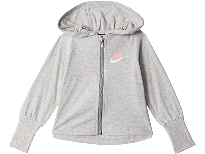 取寄 ナイキ Tシャツ ジップ伸びる フーディ リトル キッズ Nike Kids Jersey Zip Up Hoodie Little Kids Carbon Heather Nike ナイキ キッズ パーカー フーディ トップス 少童 レディースサイズ 流行り物 商標 運動競技 非公式 表どおり 巨なるサイズ ビックサイズ