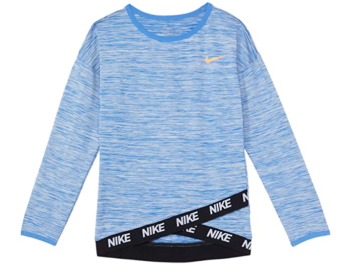 取寄 ナイキ 辛口マッチ 運動競技 エッセンシャル クロスオーバー チュニック リトル キッズ Nike Kids Dri Fit Sport Essential Crossover Tunic Little Kids Signal Blue Nike ナイキ キッズ Ttシャツ シャツ 下穿 トップス 令息 レディース号数 モード 商品名 快適