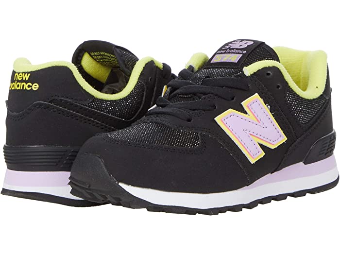 スニーカー 21激安通販 Balance New キッズ リトル メタリック ファッション 574 取寄 ニューバランス Kids Glo Violet Black Dark Kid Little Metallic Fashion 574 Stage Pin Ol Com Ua
